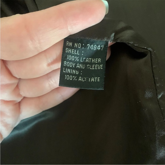 Vintage Brown Long Leather Coat Open Trench  Size Med/large 80s No Size Tag - Picture 6 of 12